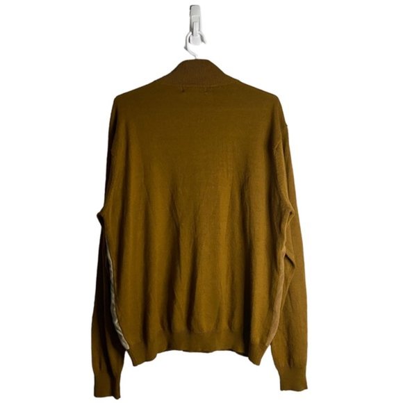 Cigliano Collezione Italy Men's Camel Color Block 1/4 Zip Pullover - Picture 8 of 9